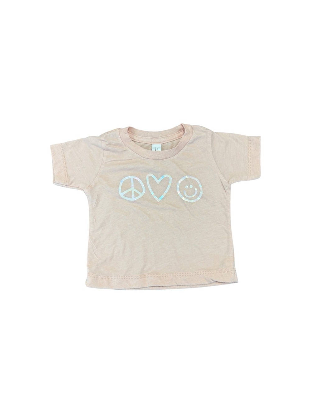 ⭐️4 for $10⭐️ Infant Peach Graphic Tee - Peace Love Smile